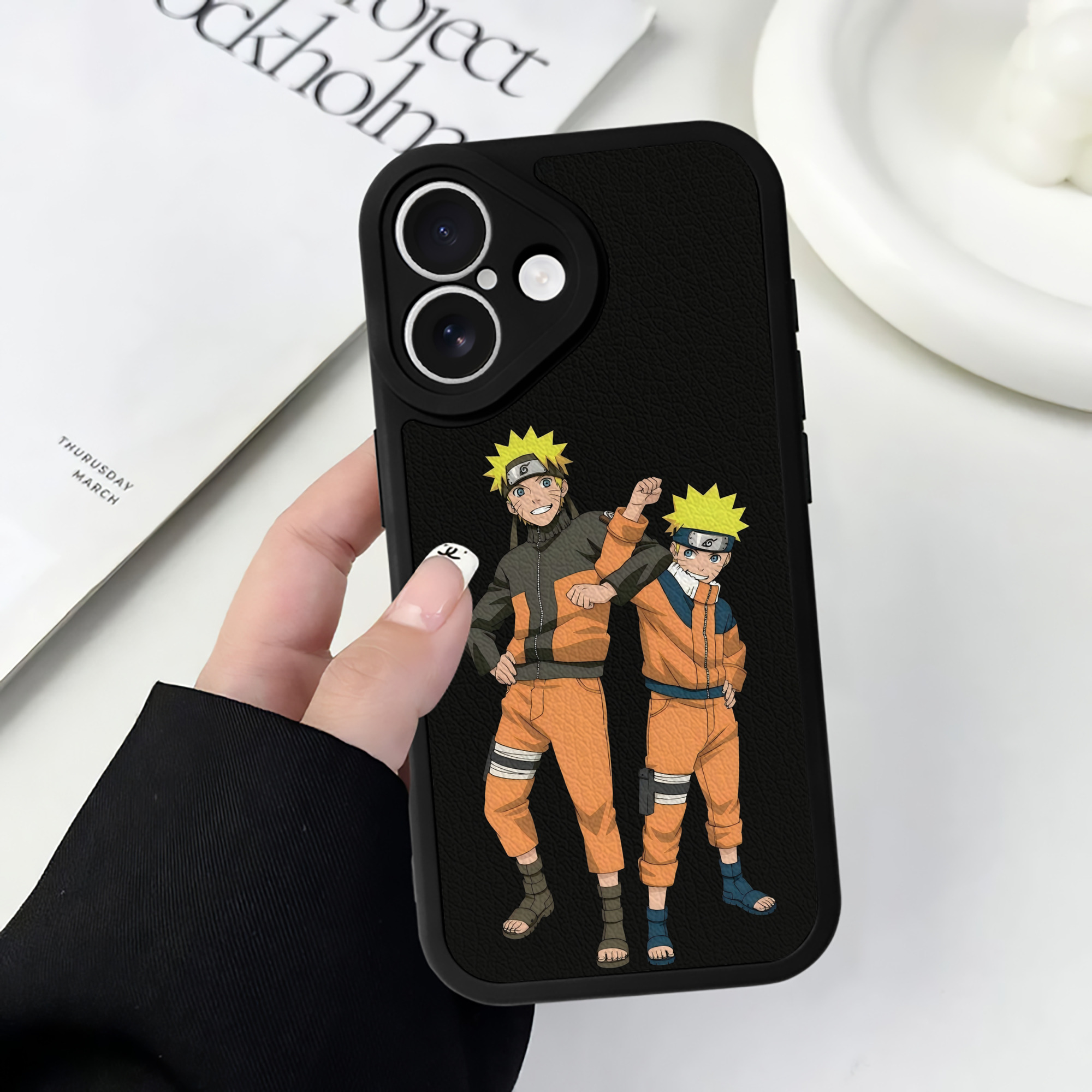 （画像用） NARUTO -ナルト- うずまき ナルト Uzumaki Naruto 【iPhone 16シリーズ対応】シリコンスマホケース（レザー調） 材質：シリコン